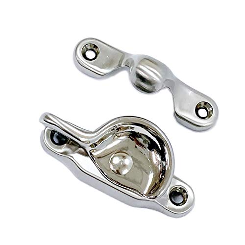 QCAA Forged Brass Sash Lock in Solid Brass, CTC 2", Satin Nickel Brushed US15, 1 Pack - color: Satin Nickel Brushed, size: 1 Pack