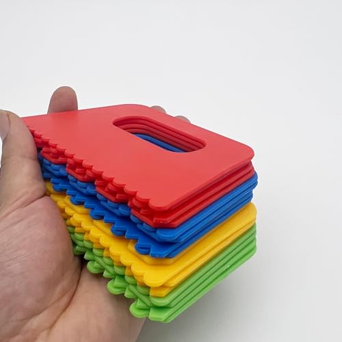 Lependor Plastic Scrapers Kit, 16Pcs Paint Scraper Tool for Arts Crafts Scraping Knife Pottery Painting Tools Drawing Acrylic Putty - 16 Packs