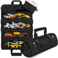 ANILD 13 Inch Regular Long Tool Bag Roll Up, Roll Up Tool Bag Organizer - color: Black, size: Regular