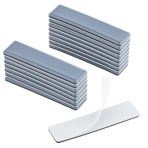 QWORK Furniture Sliders for Carpet, 16 Pcs 1" x4" Rectangle PTEE Furniture Moving Pads, Self-Adhesive Floor Protector Pads