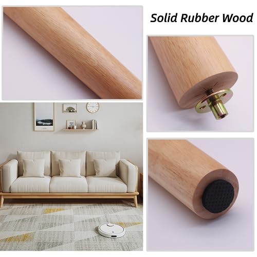 Solid Wood Replacement Furniture Sofa Couch Legs 6 inch Heavy Duty Set of 4 | Slant Wooden legs for Couch Sofa Chair Ottoman Loveseat Coffee Table Cabinet Furniture Replacement - color: Slant- Set of 4, size: 6"