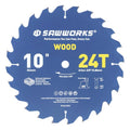 SawWorks 10" 24T Thin Kerf Circular Saw Blade for Wood Ripping Framing - size: 10 In 24T
