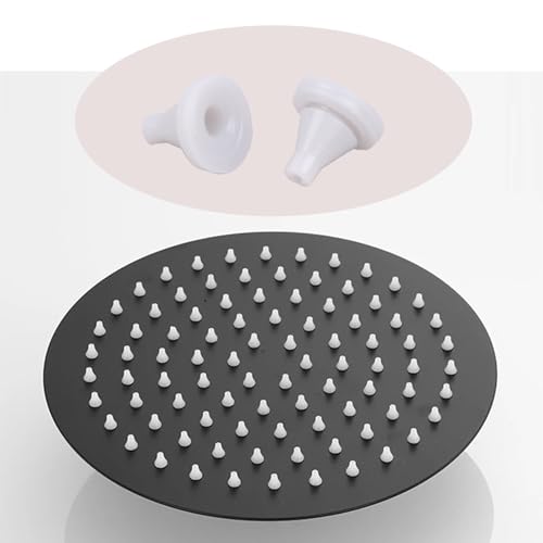 100pcs Shower Head Nozzles Replacement,Wash Water Outlet Granules Repair Parts Kit,Silicone Shower Head Spray Hole,Nozzle Universal Sprinkler Spout Round,Stainless Steel Rain Shower Head,Repair Part