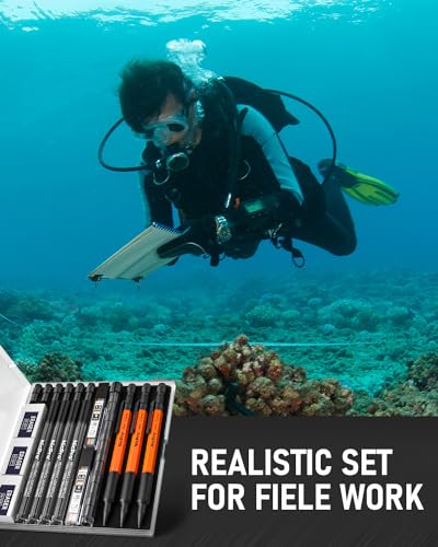 Nicpro 3 PCS 1.3 mm Mechanical Pencils Set with 66 Lead Refill, 3 Eraser - style: 3 Pack (Orange)