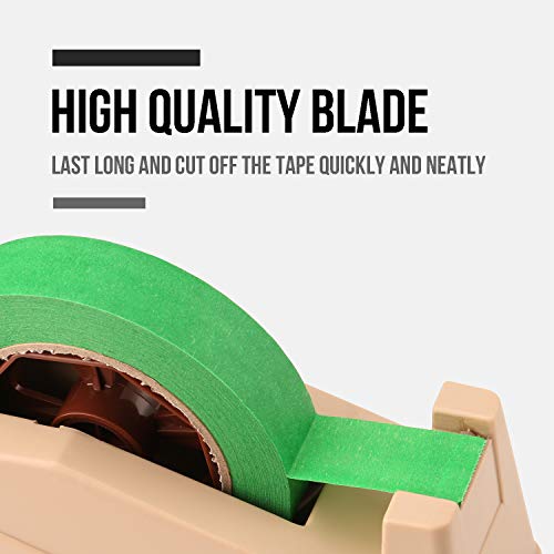 Lichamp Desktop Tape Dispenser Holder with Large 3 inch Core for Masking, Heat Transfer, Painters, Freezer and Kitchen Tape - size: 8 x 3 x 3.8 inches