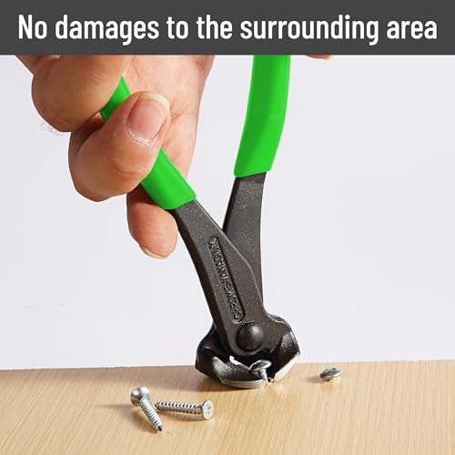 Bates- Nail Puller, 7 Inch, Light Green, Nail Remover Tool, Cutting Pliers, Carpenter Tools, Staple Puller, End Cutting Pliers - color: Light Green, size: 7", 1 Pack