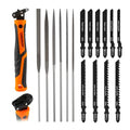 17Pcs Handsaw & File Set, Blade Quick Change, 10 Saw Blades & 6 Files