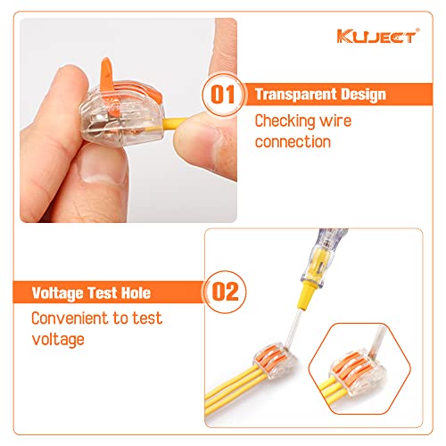 150PCS lever wire Connectors Kit with 2/3/4/5 Conductors
