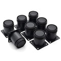 2.5 Inch Metal Furniture Legs Stainless Steel Adjustable Legs Black Metal Legs Round Cabinet Legs for Coffee Table Cabinet Desk Sofa Shelves, Pack of 8 - color: Black, size: 2.5"