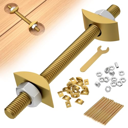 10 PCS Dolenor Countertop Joint Connectors,Counter Top Fasteners Bolt,Butcher Block Fasteners Draw Bolts,Miter Bolts Connector Hardware for Bed Frame|Furniture|Table
