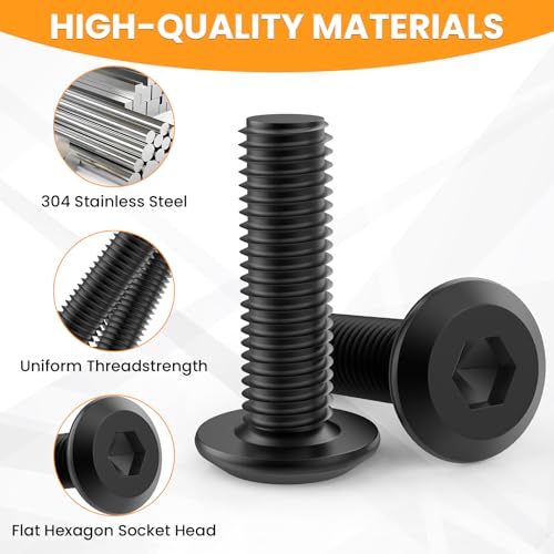 50 Sets 1/4-20 x 19/32" Threaded Insert and Bolt for Wood - size: 1/4-20 x 19/32", 50 Sets