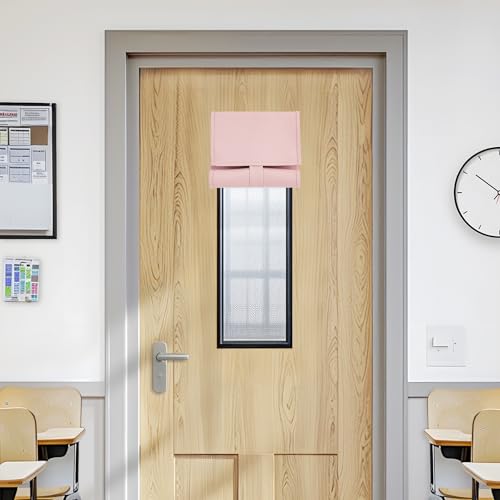 Vatge Pink Classroom Door Window Cover, 1 Panel, W8 x L36, Baby Pink - color: Baby Pink, size: 8"W x 36"L (Pack of 1)