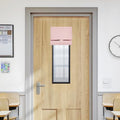 Vatge Pink Classroom Door Window Cover, 1 Panel, W8 x L36, Baby Pink - color: Baby Pink, size: 8"W x 36"L (Pack of 1)