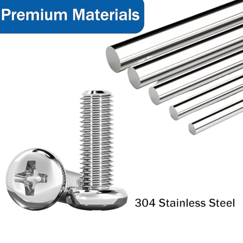 Universal TV Mounting Hardware Kit M4 M6 M8 Stainless Steel Screws Washers for VESA Wall Mount TV and Monitor Bracket Fixing 24Pcs - color: Stainless Steel