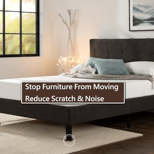 Jayen Non Slip Furniture Caster Cups Coasters Pads for Hardwood Floors, 5x5 - size: 4 Pcs Brown