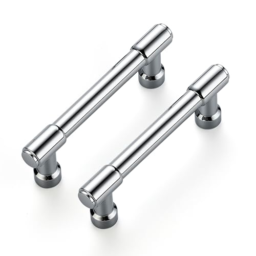 Ravinte Polished Chrome Kitchen Pulls Cabinet Handles 3 Inch 10 Pack - color: Polished Chrome, size: 3 Inches Hole Center