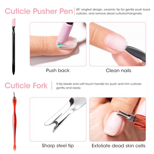 Gellen Nail Care Kit with 10PCS Manicure Tools: Nail Strengthener Sakura - color: Cherry Blossom Scent