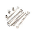 10-Pack M6x100mm Nickel Plated Allen Bolts Dowel Nuts Set for Furniture Connecting - size: M6 x 100mm 10-pack