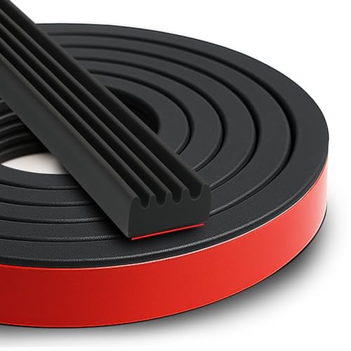 Weather Stripping Seal Strip: 26FT EPDM Foam Rubber with Strong Adhesive for Door, Garage, RV, Truck, Auto, Window, Noise Insulation - size: 26FT