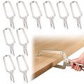 Lasnten 10 Pcs 18 Inch C Clamp Locking Pliers with Swivel Pads Heavy Duty Welding Clamps Adjustable C Pliers Instrument for Wood Working Welding Electrician Maintenance, 6.7 Inch Max Jaw Opening