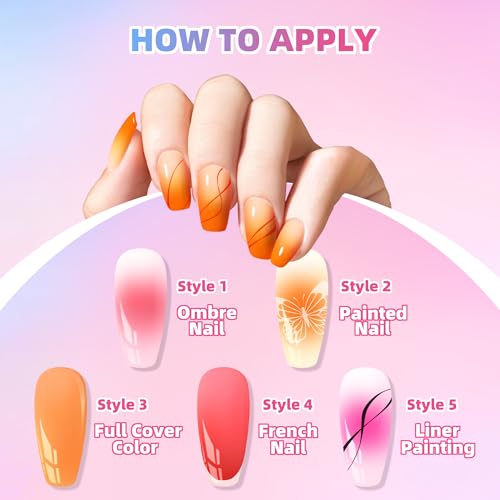 24 Colors Pat Pat Gel Polish Palette, High Pigment All-in-One Blooming Patting Nail Polish Set, Ombre Gel Nail Polish Kit DIY Ombre Nails for Salon or Home Use - color: 24-Colors-A