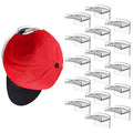 Modern JP Adhesive Hat Hooks for Wall (16-Pack) - Minimalist Hat Rack Design, No Drilling, Strong Hold Hat Hangers - USA Patented, Clear - color: Clear
