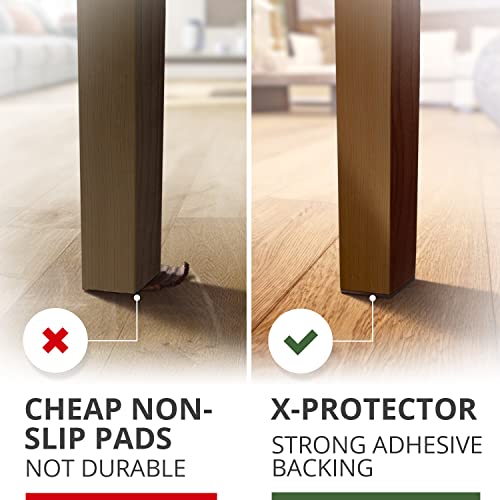 X-PROTECTOR Non Slip Furniture Pads – 24 Premium Furniture Grippers 1 1/2"! - size: 24 Square 1.5"