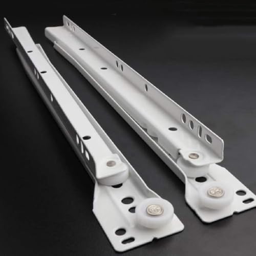 10 Inch Euro Slides, Pack of 2, for Face-Frame and Frameless Cabinets. 75lbs Capacity Cold Rolled Steel, Powder Coated. Choose Length by Drawer Box and not Cabinet Depth. Includes Brackets & Screws - size: 10 Inch