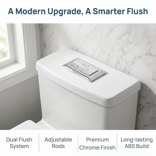 WOFASHPURE Toilet Flush Button Replacement, Dual Push Button Toilet Tank