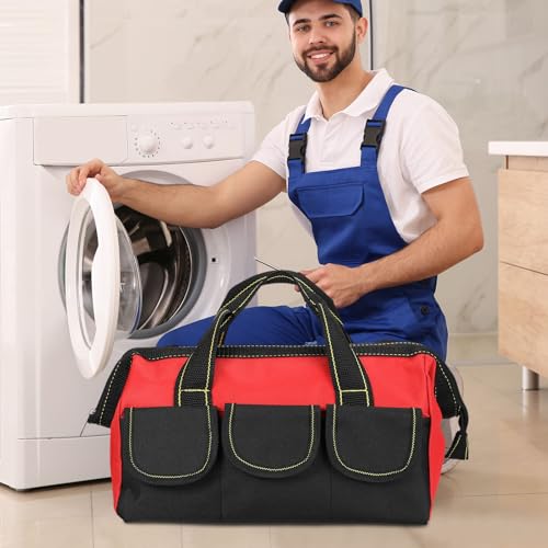 Sanwuta 3 Pack 18 Inch Tool Bags, Classic, Blue, Red, Yellow - color: Blue, Red, Yellow, size: 18 Inch, style: Classic