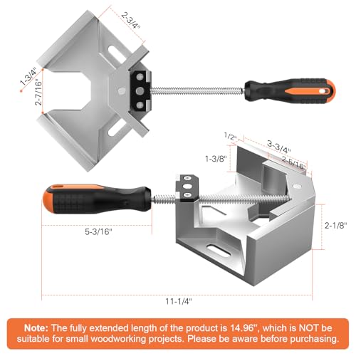 Housolution Right Angle Clamp, [4PACK] 90° Aluminum Alloy, Silver Gray - color: Silver Gray