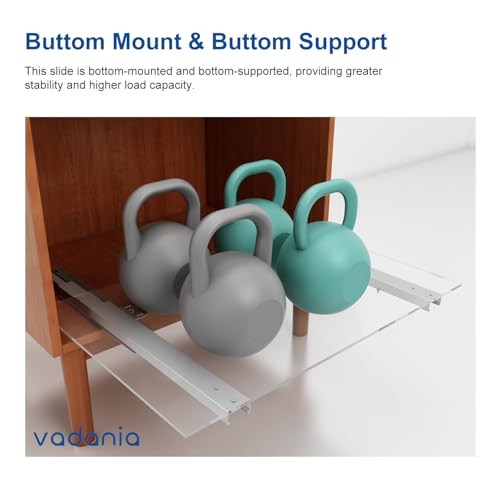 VADANIA #BF54 16" Undermount Drawer Slide, Push to Open - size: 16 Inch, style: Push to Open