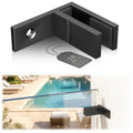 20Pack Black Railing Wall to Glass Clamp, F-Shape Glass Railing Clip - size: 20 Pack, style: F Shape