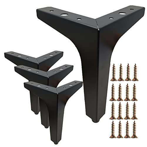 6.7 Inch Black Furniture Legs, Legs for Furniture Set of 4 - color: Black, size: 6.7 Inch