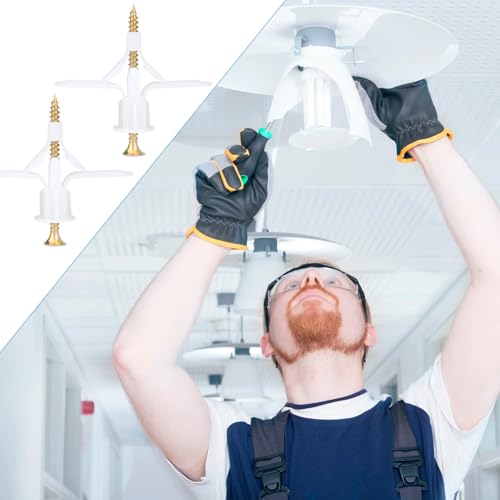 100 pcs Drywall Anchors, Hollow-Wall Anchors with Screws - color: White-50pcs