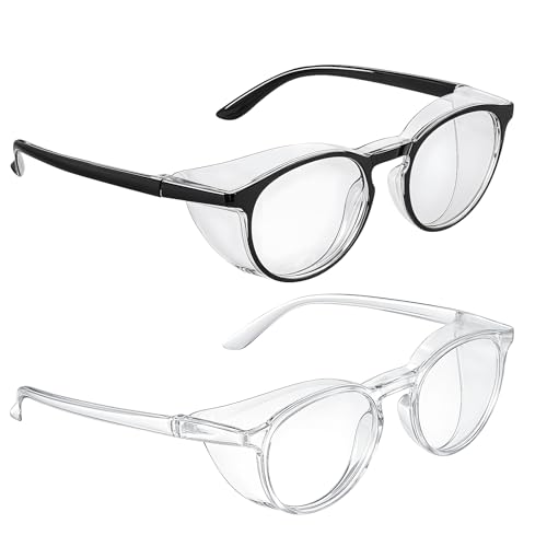 2 Pcs Safety Glasses Anti Fog Goggles Protective Eyewear Blue Light Blocking Anti Dust UV Protection Glasses