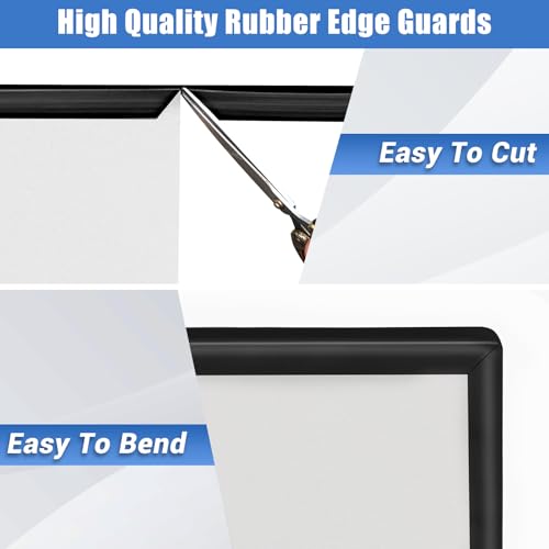 Rubber Edge Trim, Self-Adhesive U Channel Edge Protector for Plywood, Cabinet, 1-1/8" Wood Edge Banding, Flexible Furniture Repair, EPDM Material, Fit 1-1/8"(28mm), Length 20Ft, Black - size: Fit 1-1/8"- L20'