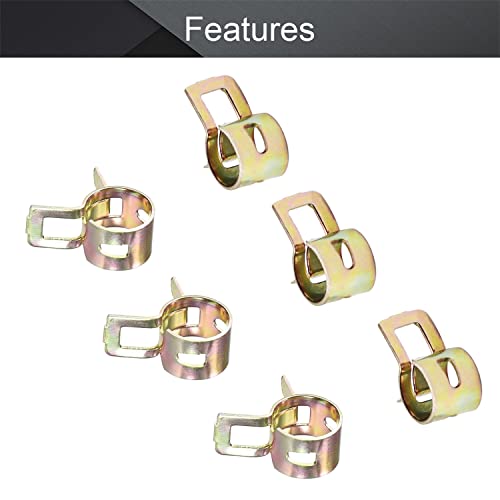 Fielect 2/7" / 7mm Spring Band Type Vacuum Hose Pipe Clamp Low Pressure Air Clip Clamp 100pcs - size: 7mm