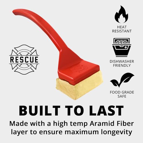 Grill Rescue BBQ Replaceable Scraper Cleaning Head, Bristle Free - Durable and Unique Scraper Tools for Cast Iron or Stainless-Steel Grates, Barbecue Cleaner (Non-Scraper Brush) - color: Non-scraper Brush