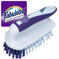 Fabuloso Compact Scrub Brush with Handle, White and Purple, 5.5 Inch - size: Scrub Brush w/ Handle