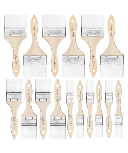 Bates Chip Paint Brushes, 18 Pack, 1", 2", 3", Synthetic Bristles Painting Brushes Set, Chip Brush, Wood Stain Brush Set - size: 18 Pack, 1", 2", 3"