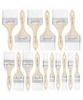 Bates Chip Paint Brushes, 18 Pack, 1", 2", 3", Synthetic Bristles Painting Brushes Set, Chip Brush, Wood Stain Brush Set - size: 18 Pack, 1", 2", 3"