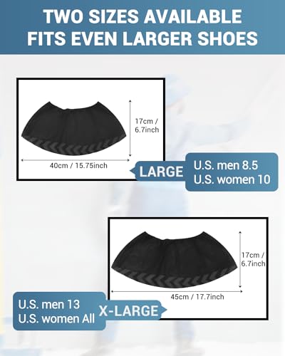 Buself 200 Count Shoe Covers Disposable Non-Slip, Premium Cloth Boot Covers, Slip-resistant, Durable, Breathable, Non-toxic, Recyclable - size: 200ct Up to Men8.5 & Women 10