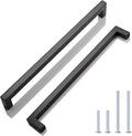 KNOBWELL 6 Pack 10" Cabinet Pulls Black, Stainless Steel Kitchen Cupboard Handles Dresser Drawer Pulls, Hole Spacing 10 Inch, Overall Length 10-1/2 Inch - color: Matte Black, size: Hole Center:10 inch(256mm)