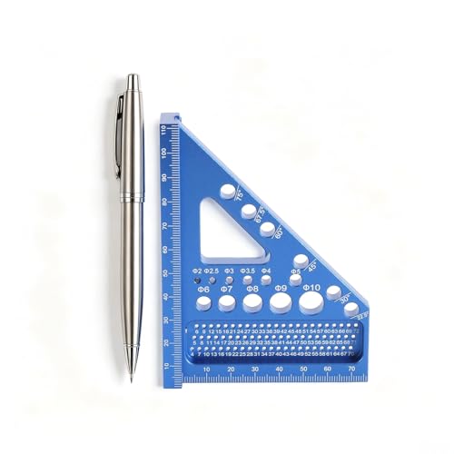 3D Multi-Angle Carpenter Square, 45/90 Plastic Layout Ruler, Blue - color: Blue