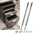 4pcs Ball Bearing Drawer Slides 13.5 Inch / 342mm, 2 Fold Metal Drawer Tracks, Two Way Slide Track Rail Glides with Mounting Screws - 0.67 Inch Wide - size: 13.5 Inch