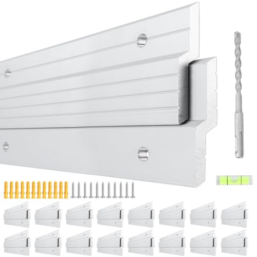 16 Pairs French Cleat 30 inch, Heavy Duty Aluminum Picture Hanger - size: (16 Pair) 30-inch