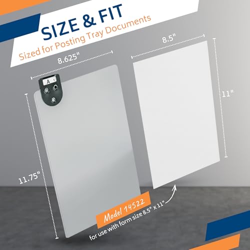 Martin Yale 14522 Posting Tray Index Set, Document Organizer and File Guides, Durable Pressboard Dividers with Metal Tabs, A-Z Label Inserts with Blank Reverse Side for Custom Labeling, 8.25" x 11"