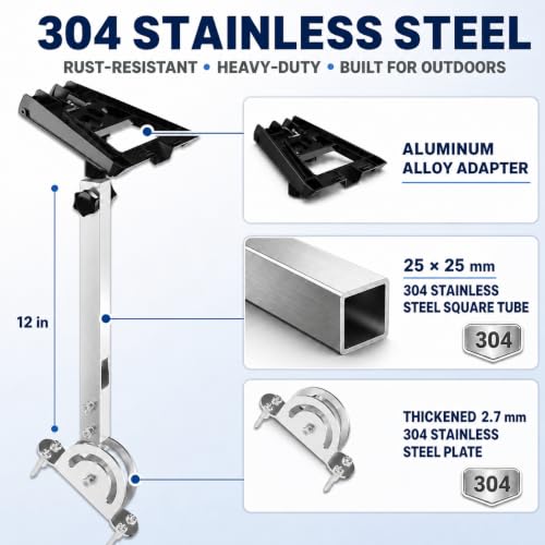 Adjustable 304 Stainless Steel Roof Mount for Starlink Standard 4/4X/Gen 3 - size: Gen 3 Roof Mount