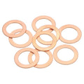 MECCANIXITY 9Pcs Flat Washer, M16 Copper Washers Copper Sealing Ring Crush Washer Kit Assortment, 16mm ID, 24mm OD, 1mm Thick for Bolts Screws Machinery Repair - size: 16mmx24mmx1mm